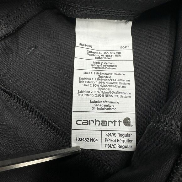 Carhartt Legging Women Small 4 6 Force Midweight Utility Black Work Wicking NEW - Picture 8 of 10